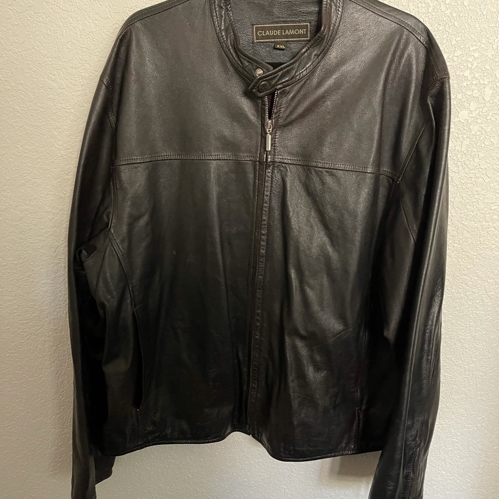 Claude Lamont Leather Jacket XXL Brown Great Condition!
